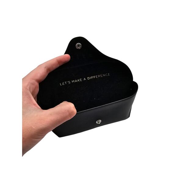 Diff Sunglasses Case Only Black Faux Leather Eyewear Softcase - Picture 4 of 4
